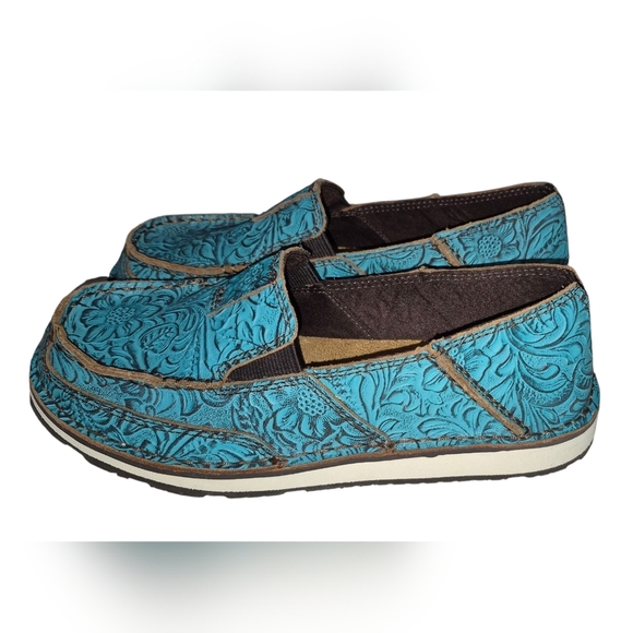 Ariat Women's Blue Embossed Loafers - Picture 6 of 10